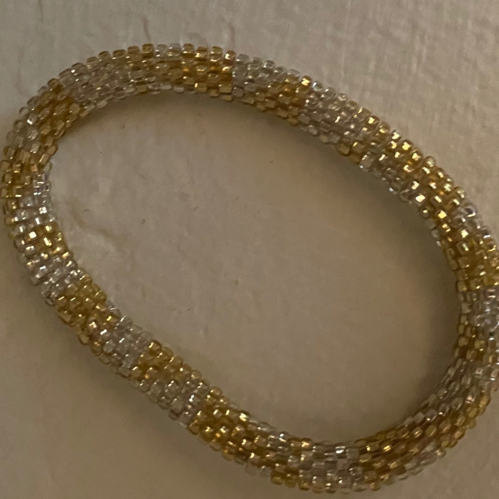 Gold woven bracelet